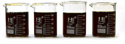 Beaker Shot Glasses - 1.6oz/50ml - Lab Quality Borosilicate Glass - Set Of 4