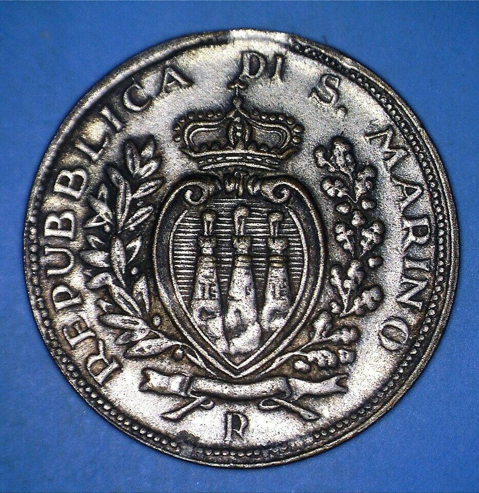 1928-r Republica Di San Marino - Five Centesimi Jeton / Counter - *15855536